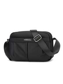 Leisure Nylon Waist Bag, Lightweight Travel Shoulder Bag With Adjustable Strap, Zipper Closure And Polyester Lining - Multi-Pocket Fashion Crossbody Bag For Outing