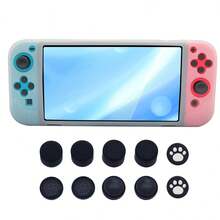 1 Set OLED Protective Case + 10pcs Joystick Cap, Non-Slip Textured Design, Enhanced Grip, Anti-Slip, Anti-Sweat, Anti-Scratch - Multicolor - View 10