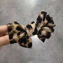 1个/2个新款豹纹双面蝴蝶结发夹，四季皆宜，适合女性佩戴 - 彩色 - 查看 10