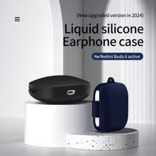 DO AS YOU WISH Funda de silicona para auriculares Redmi Buds 6 Active, hecha de material de silicona, resistente a los arañazos, ligera con múltiples colores, hebilla de metal para un fácil transporte