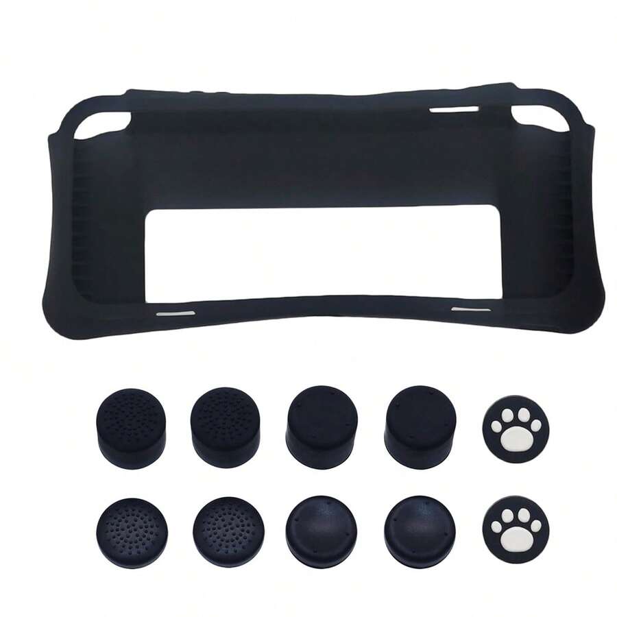 适用于Switch OLED的套装：1个硅胶保护套 + 10个摇杆帽，流线型弧形设计，内部升级减震肋条，显著的防震防摔保护 - 彩色 - 查看 1