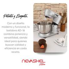 Batidora De Pedestal Profesional Nevashel Potente Practica Color Plateado Frecuencia 60Hz - Plateado - Ver 7