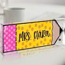 Cartel personalizado para maestros, regalos para maestros, regalo de aprecio a maestros, placa con el nombre del escritorio del maestro, regalo personalizado para maestros, letrero con el nombre del maestro - Multicolor - Ver 7