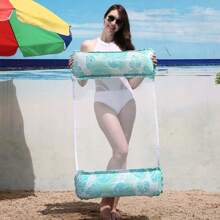 1 pieza Silla de agua inflable, suministros para fiestas de piscina y playa de verano para adultos, regalo de verano perfecto, balsa de natación para adultos para diversión y relajación en vacaciones, hamaca de agua multifuncional