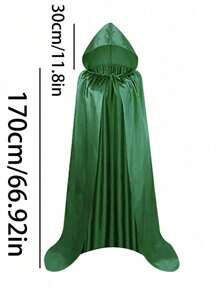 Capa de 110-200cm para adultos en Halloween, capa de la muerte de tela de colores, capa de demonio mago, túnica de mago medieval, capa del segador, accesorio de vestimenta para club nocturno y bar, disfraz de festival capa negra