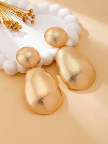 1 Pair Fashion Rough Style Transparent Surface Stud Earrings