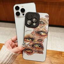 Eye Pattern Phone Case, Soft Phone Case, Mobile Phone Protective Cover, Phone Accessories Compatible With IPhone 11 12 13 14 15 16 Pro Max/Pro/Plus - 黑色 - 查看 4