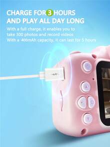 Mini Digital Camera, HD Camera Can Take Photos & Videos, Fun Christmas/Halloween/Thanksgiving Gift - Pink - View 5