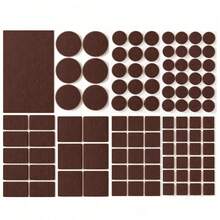 52/62/90/114 Stück verstärkte selbstklebende Filz-Stuhlbeinpads Bodenschutz Möbelbeine Tischbeinabdeckungen rund rutschfeste kratzfeste Pads (Beige, Braun)