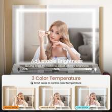 Transparent Glass Tabletop Vanity Desk, White Dressing Table With Large Mirror And Mobile Storage Trolley, Jewellery Storage, 5 Drawers, Makeup Desk For Bedroom - White - View 5