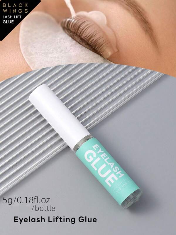 BLACKWINGS 5 g de colle à cils, recourbe-cils en silicone, brosse de relevage des cils, outils de maquillage et de beauté, tampon de relevage réutilisable pour les cils
