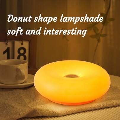 1PC Bedroom Bedside Lamp USB Plug Bauhaus Living Room Dining Room Decoration Donut Ambient Light