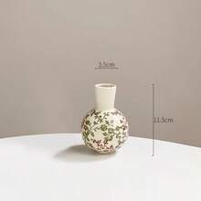 Vintage Rustic Style Mini Ceramic Flower Vase Decor, Creative Fake Flower Decoration For Living Room Tabletop - Multicolor - View 8