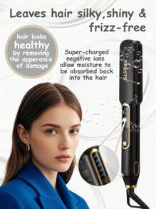CRASTS CRASTS Professional Hair Straightener,Flat Iron,Hair Iron,Straightener&Curler Hair,Heatting Fast,LCD Dispaly,Quick Temperature Adjustment,Titanium Hard Plate,Home&Salon Use,Hair Care Gift