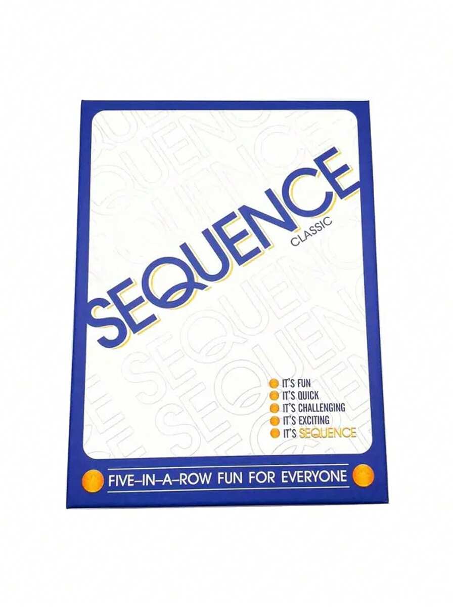Classic Sequence Board Game - Updated Version, Fun Strategy Game For Families & Friends - Multicolor - View 1