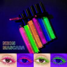 lakerain 1pc Fluorescent Colored Curling Waterproof Sweat-Resistant Long-Lasting Mascara, Suitable For Halloween, Festivals, Cosplay - 彩色 - 查看 7