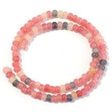 1 peça, aproximadamente 88 peças, contas redondas planas de vidro bicolores, 6x4 mm, multiestilos, moda casual, fofas, coloridas, feitas à mão, faça você mesmo, para pulseira, colar, joia, pingente, berloque de celular, chaveiro, contas de atacado