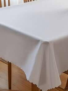 Rectangle Table Cloth – Water Resistance Microfiber Tablecloth Decorative Table Cover For Banquet Party Kitchen Dining Room - White - View 5