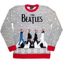 The Beatles | Official Band Sweatshirt | Drop T / Abbey Road Xmas - 48-Hour Fast Shipping!  - Grey - View 1