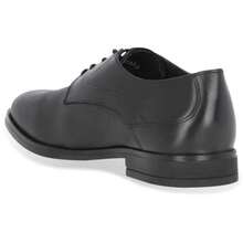 Zapato Choclo de Piso para Caballero en Piel Negra con Grabado y Cintas - Negro - Ver 3