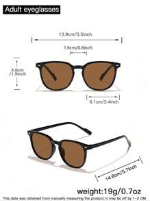 1/2/3 piezas Gafas de mujer con montura cuadrada casual de acrílico de moda en color negro, adecuadas para vacaciones, salidas y atuendos diarios, también para verano, playa, al aire libre y viajes