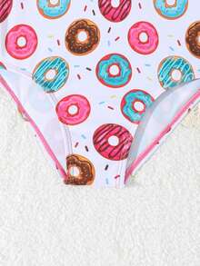 Toddler Girls' One-Piece Donuts Print Swimsuit - Multicolor - View 5