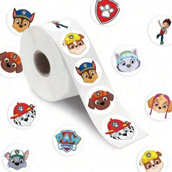 Paw Patrol 500PCS/ROLL Paw Patrol Anime Stickers Skateboard Fridge Guitar Laptop Motorcycle Travel Classic Toy Cool Sticker