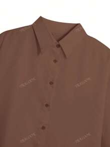 Camisa de manga larga para mujer, casual de otoño e invierno, blanca, con mangas tipo murciélago y cierre delantero con botones