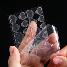 48 Pcs Press-On Nails With Extra-Strong Jelly Double-Sided Tabs - Removable Invisible Nail Adhesive Patches - Multicolor - View 10