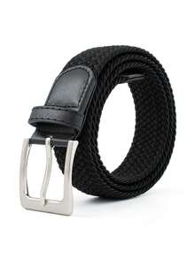 Classic Versatile Woven Belt, Unisex, High Elasticity, Breathable & Comfortable, Golf & Casual, Hole-Free Adjustable Design, Multiple Colors & Plus Sizes Available - A - View 10