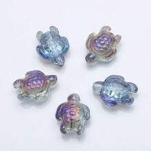 20颗14*18毫米海龟造型玻璃珠，适用于DIY首饰制作，可用于项链、手链、耳环、手机挂饰、钥匙扣、窗帘等。 - 14*18mm海龜 - 查看 30