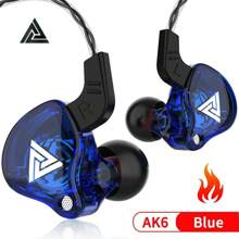 QKZ Original QKZ AK6 Pro EDX Pro 1DD Dynamic Earphones HIFI Bass Earbuds In Ear Monitor With Microphone 3.5mm Sport Noise-Proof Stereo Headset ZST X Dual Drive