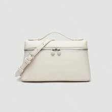 Bolsa de almuerzo de moda LP19, nueva bolsa de mano de modelo primavera/verano 2025 para mujer, bolso de hombro estilo tote y bandolera pequeño