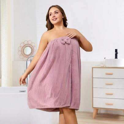 2 件加大码 31.5*82.7 英寸浴袍和头巾帽套装，超大柔软吸水速干浴巾，适用于浴室、厨房、卧室、居家、旅行、圣诞节返校礼物