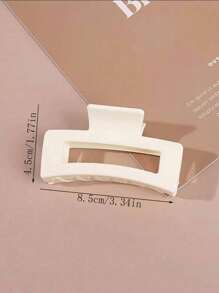 4 Stück/1 Stück Damen 11,2 cm Plastik Minimalistische einfache Stil elegante Großraum Haarklammer, weiß/schwarz/khaki/braun, geeignet für tägliche Frisuren, Gesichtsreinigung, Make-up, Outfit-Passende Haarklammern, Haarklammern, Haarklips, Haarklammern, Haarklemmen, Haarklemmen