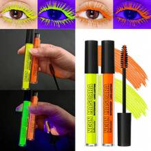 lakerain 1pc Fluorescent Colored Curling Waterproof Sweat-Resistant Long-Lasting Mascara, Suitable For Halloween, Festivals, Cosplay - 彩色 - 查看 6