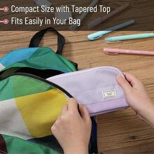 Estuche para lápices, verde menta, bolsa para lápices, estuche para bolígrafos, bolsa para bolígrafos - Morado - Ver 5