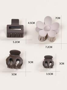 10-11个时尚纯色发夹 - 花朵和蝴蝶图案 - 耐用发夹，适合打造时尚马尾辫和发髻 - 女士和女孩的完美发饰 花朵发夹 派对爪夹 女士发饰 - 彩色 - 查看 8