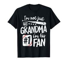 Men's Black Baseball T-Shirt Cotton Short Sleeve Comfortable Breathable Casual Sporty Tee For Grandpa Fan Perfect For Family Gatherings And Sports Events:MiM Gifts For Grandparents - Black - View 1