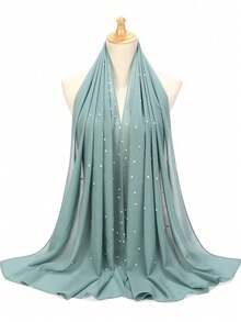 派对 1 件装 女士仿珍珠装饰 时尚围巾 适合日常装饰配饰 女士 - 紅色 - 查看 9