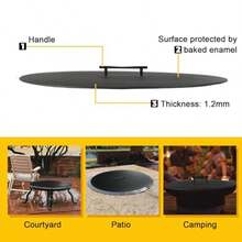 Anyerosa Fire Pit Cover 34'' Round - as pic - View 5