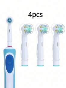 4pcs Plastic Electric Toothbrush Head Cover, Portable Toothbrush Head Box, Reusable Toothbrush Head Protector Cap, Suitable For Travel, Camping, Home Dust Prevention, School Toothbrush Holder, Replacement Cover Cap For Toothbrush Head