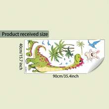 Pegatinas de dinosaurios de dibujos animados para la habitación de los niños, dormitorio, guardería, decoración del aula, autoadhesivas y extraíbles, animales gigantes de dinosaurios favoritos de los niños