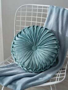 1pc Round Pleated Pumpkin Throw Pillows,Classy Accent Pumpkin Cushion With Center Button,Soft Velvet Pillow For Sofa,Living Room,Luxury Room Decor With Center Button,For Home Decoration,Sofa,Couch,And Chair Bed Decoration - Multicolor - View 25