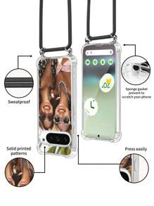 1 pieza Funda de teléfono personalizable con cuerda ajustable y protectora de alta definición, compatible con Pixel 9, 9A, 9 Pro XL, 9 Pro, 8 Pro, 8A, 7 Pro, 7A. Adecuada para fotos de la vida diaria, parejas, familia, mascotas, viajes y amistad.