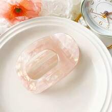 Presilha de cabelo vintage elegante com estampa de leopardo, formato elíptico, em acetato, estilo jacaré. Presilha redonda e plana, ideal para cabelos grossos. Presilha de cabelo versátil, acessório para cabelo, presilhas de garra, acessórios para cabelo, material escolar, acessórios para cabelo, acessórios para cabelo feminino. - Multicolorido - Ver 15