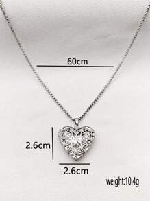 1pc Vintage Versatile High-End Multi-Style Stainless Steel Frame Necklace, Women's Fashion Luxury Niche Jewelry Accessory