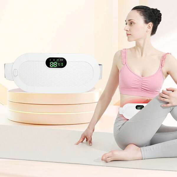 1pc Rechargeable Cordless Heating Pad For Cramps Waist Belt With Warm Massage For Quick And Effective Back Or Abdominal Heating For Ladies And Girls