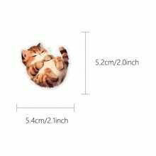 50pcs Cute Cat Transparent Stickers, Cartoon Animal Decor For Luggage, Laptop, Notebook, Scrapbook, Skateboard, Guitar, Helmet, Cup, Phone Case, DIY Waterproof Decals,School Supplies,Back To School