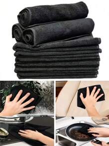 Microfiber Cleaning Cloth Grey - 10/5 Pcs- High Performance - Lint Free - Scratch Free, Ultra Absorbent Microfiber Towel Weave Grime & Liquid For Streak-Free Mirror Shine , For Cars, SUVs, RVs, Trucks, And Boats - Car Washing Cloth
